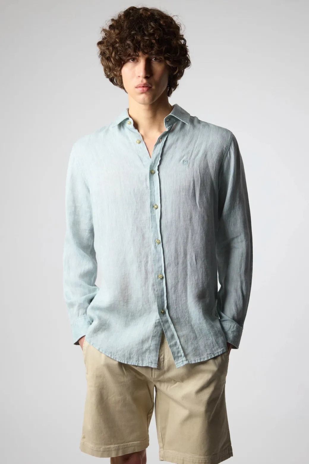 CAMISA DE LINO VERDE