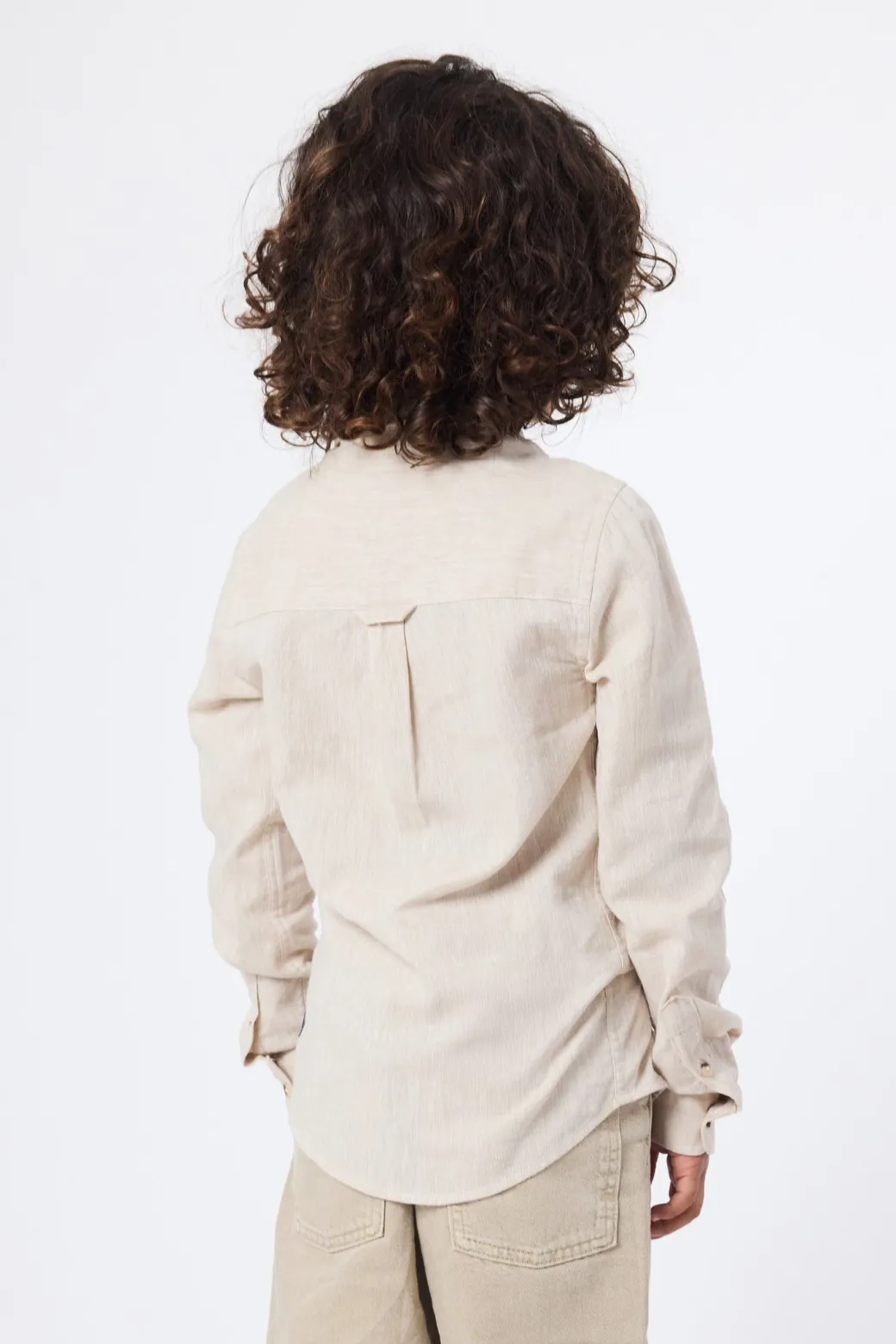 CAMISA KIDS DE LINO ECRU