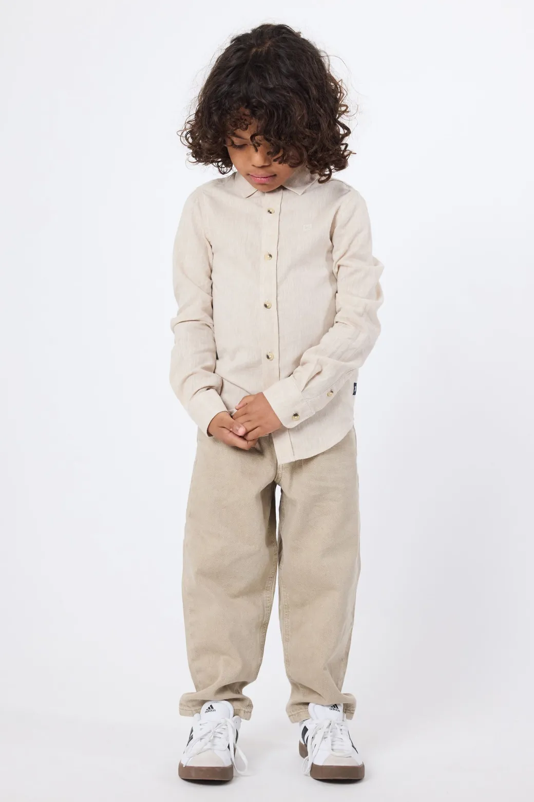 CAMISA KIDS DE LINO ECRU