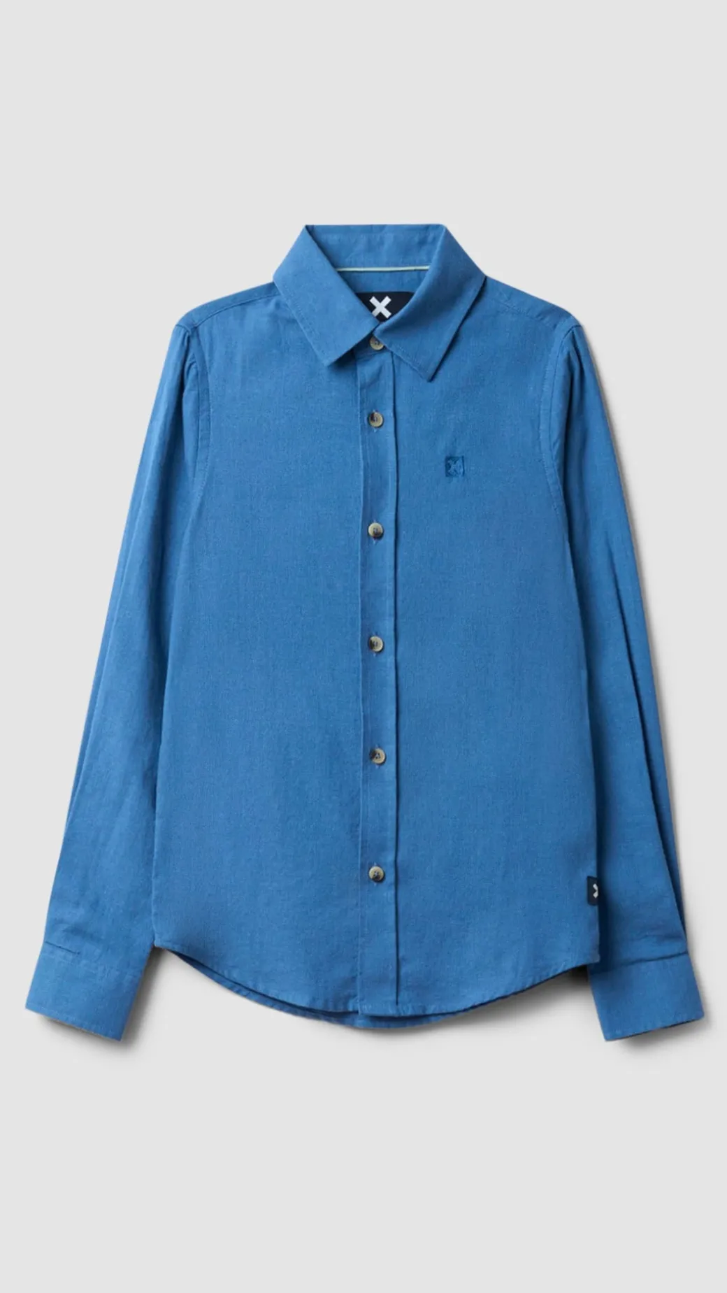 CAMISA KIDS DE LINO INDIGO BLUE