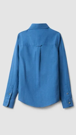 CAMISA KIDS DE LINO INDIGO BLUE