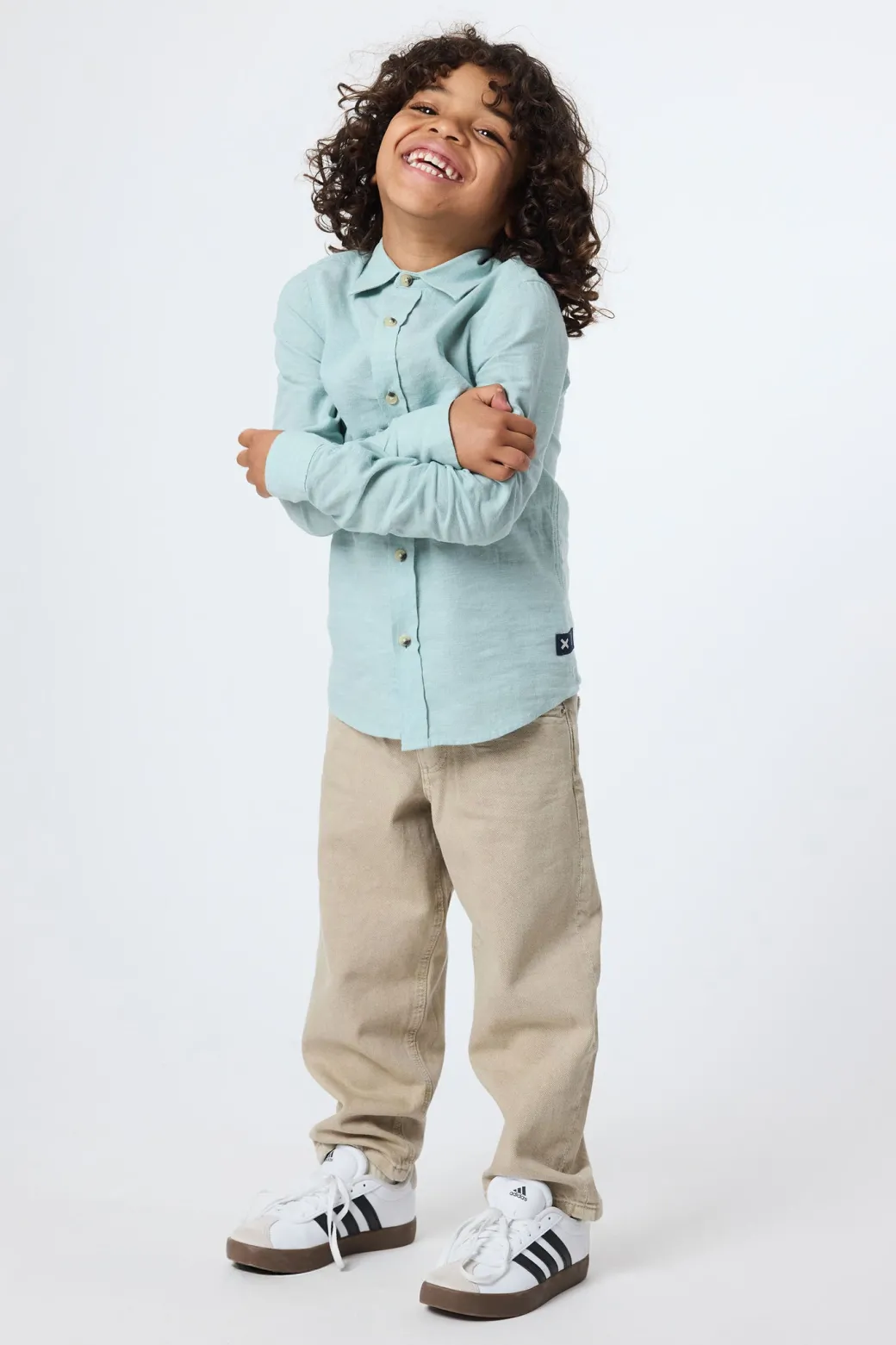 CAMISA KIDS DE LINO VERDE