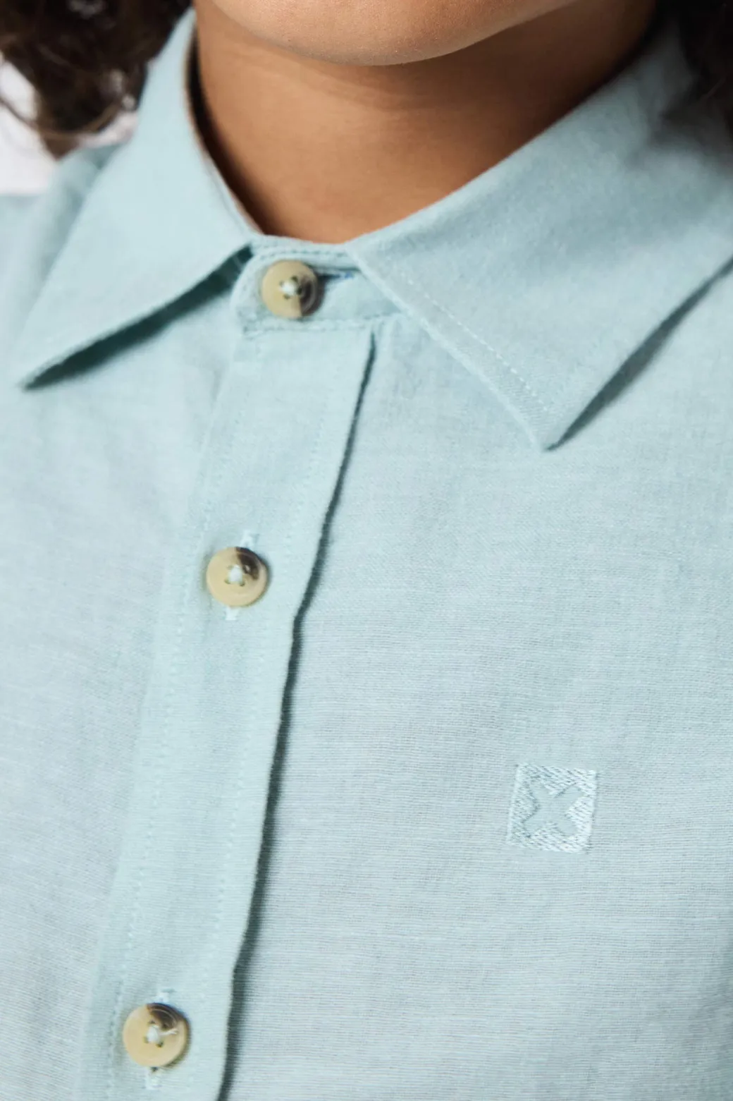 CAMISA KIDS DE LINO VERDE