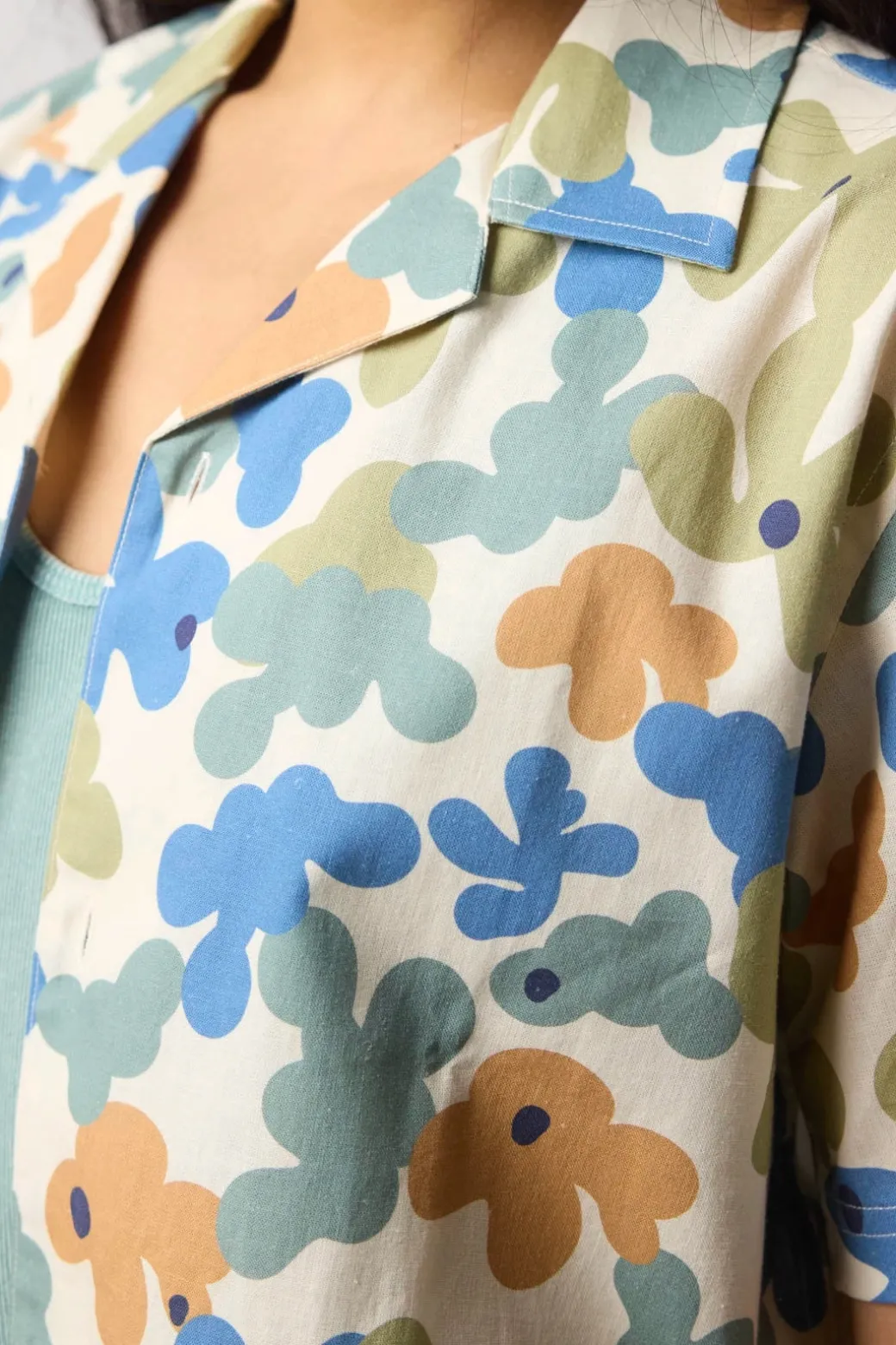 CAMISA MANGA CORTA BUBBLE SKY BLUE
