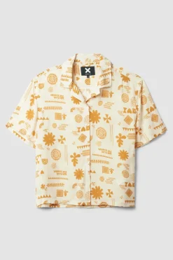 CAMISA MANGA CORTA MUJER TILE ECRU