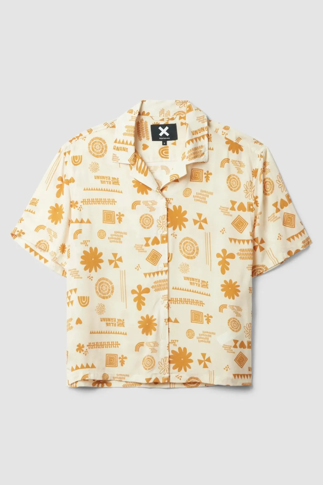 CAMISA MANGA CORTA MUJER TILE ECRU