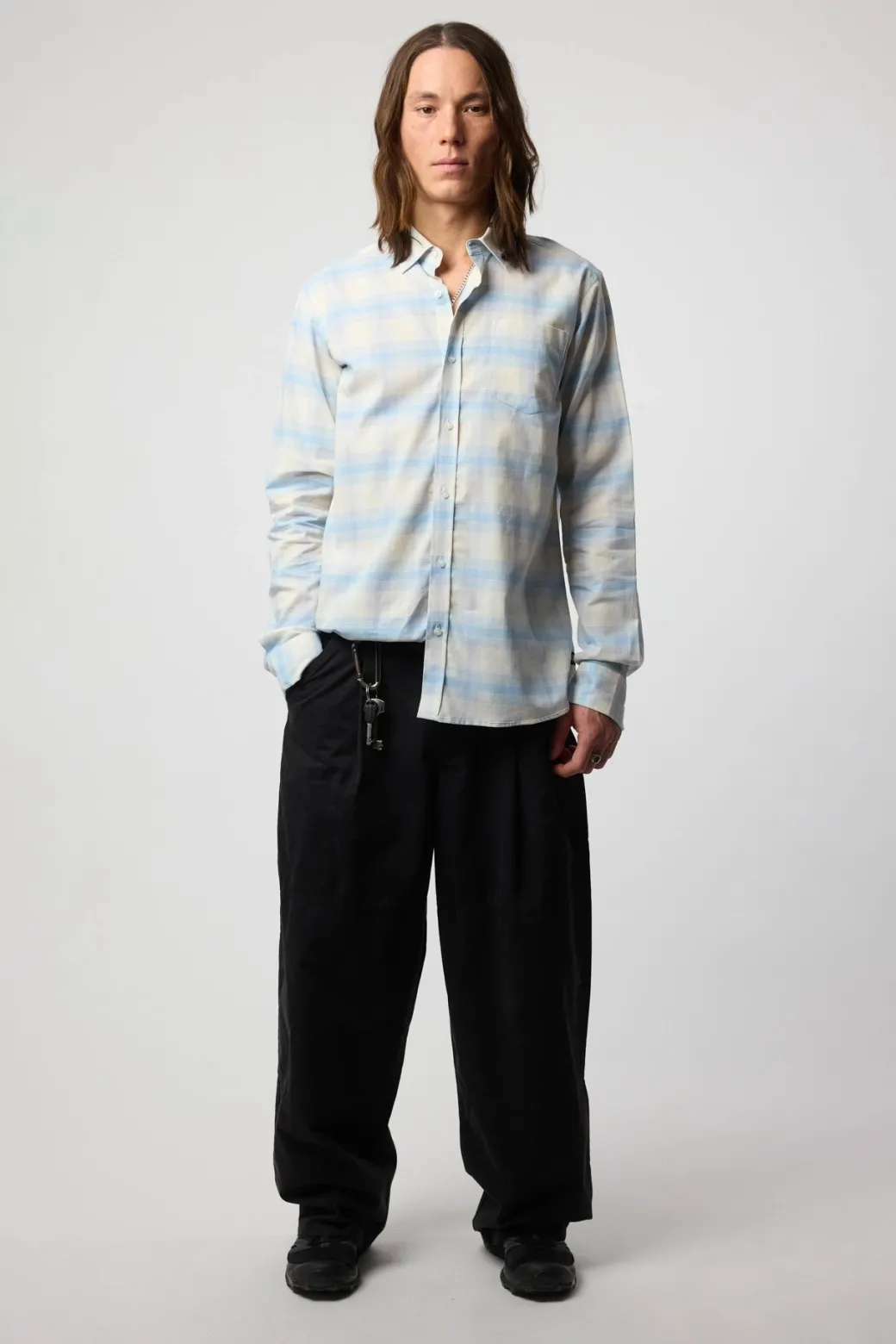 CAMISA PLAID SUMMER INDIGO BLUE