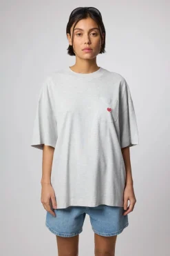 CAMISETA HEART POCKET LIGHT GREY MELANGE