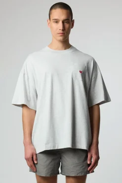 CAMISETA HEART POCKET LIGHT GREY MELANGE