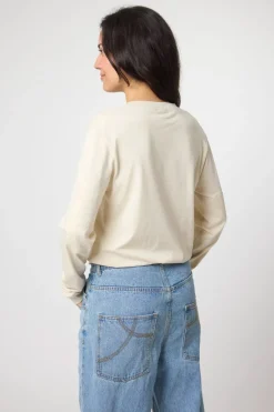 CAMISETA MANGA LARGA BASIC PREMIUM CRD BLANCO ROTO
