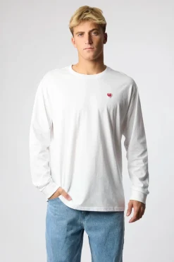 CAMISETA MANGA LARGA HEART BLANCA