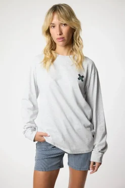 CAMISETA MANGA LARGA KARMA LIGHT GREY MELANGE