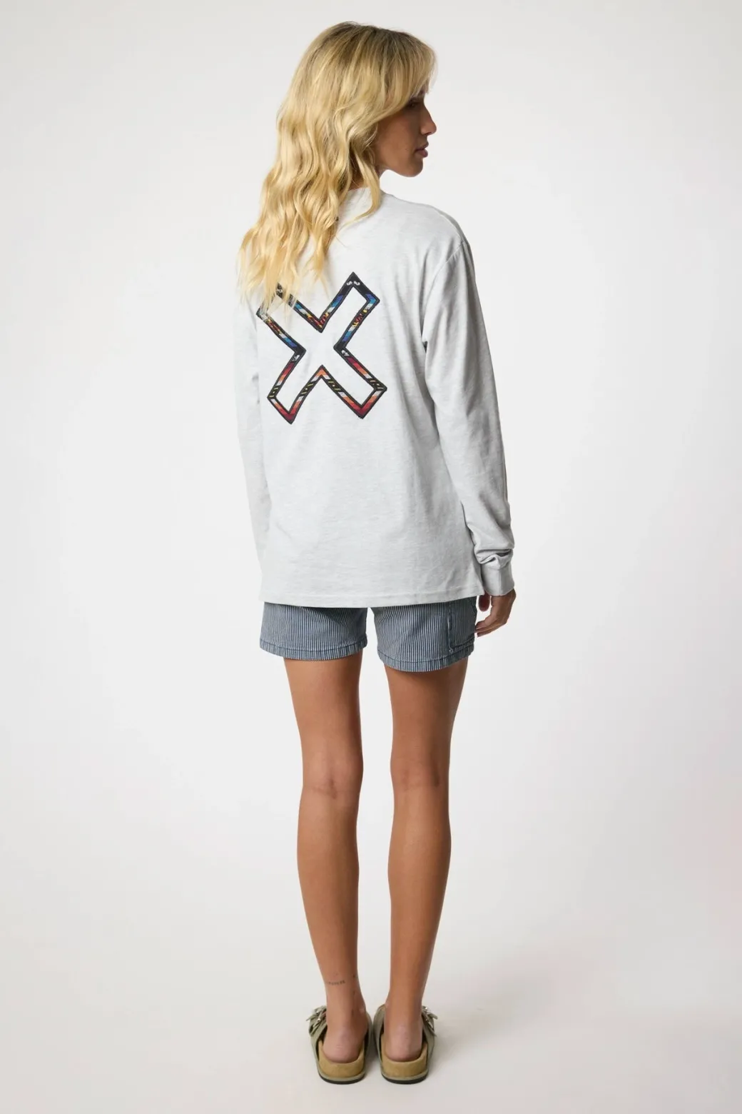 CAMISETA MANGA LARGA KARMA LIGHT GREY MELANGE
