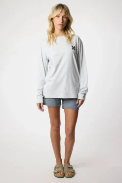 CAMISETA MANGA LARGA KARMA LIGHT GREY MELANGE