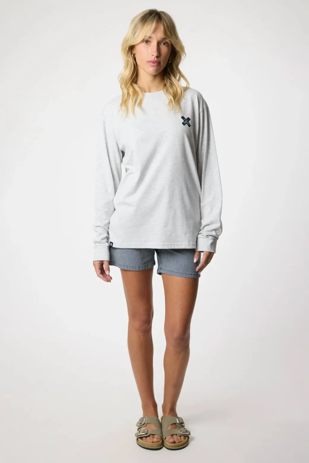 CAMISETA MANGA LARGA KARMA LIGHT GREY MELANGE