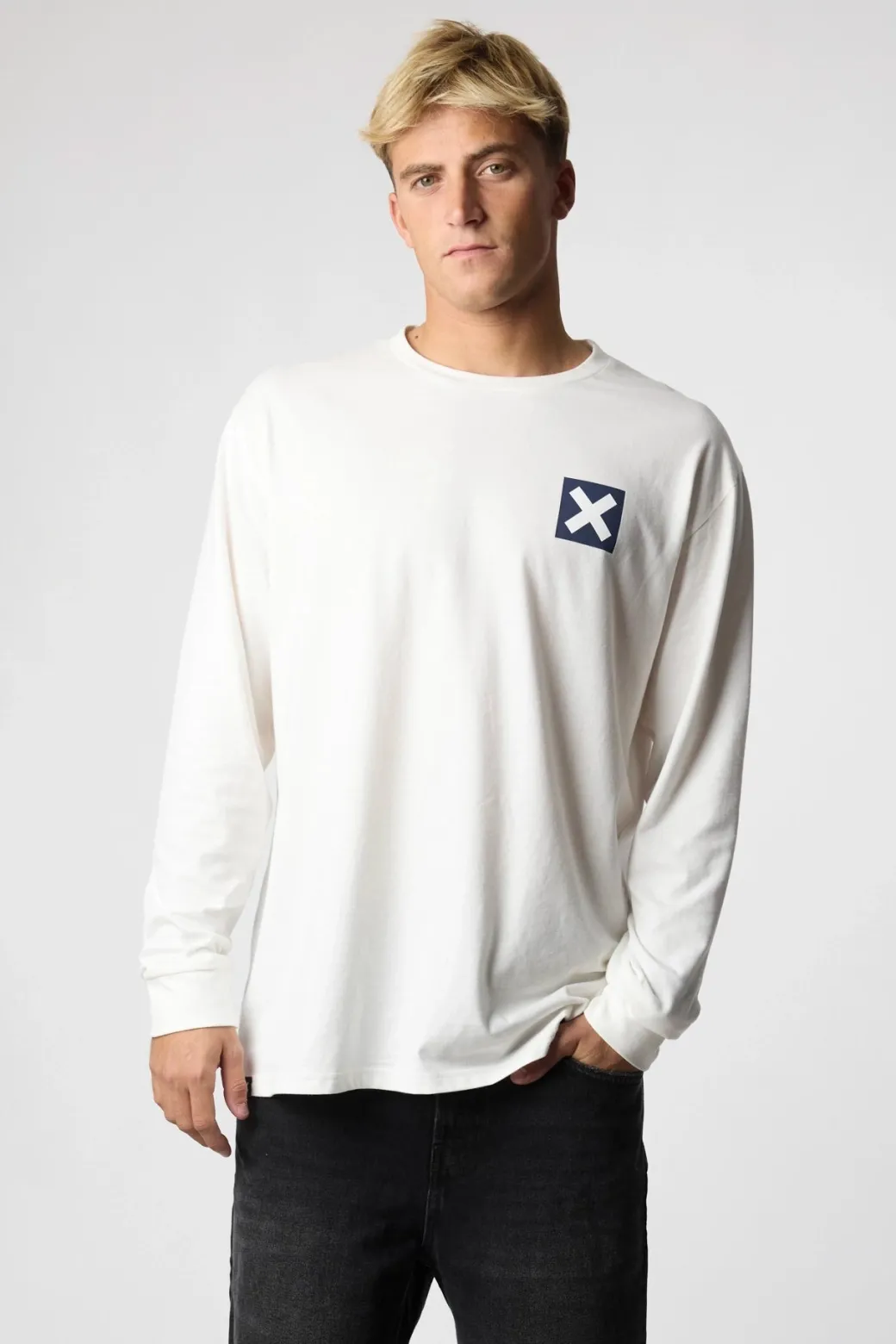 CAMISETA MANGA LARGA NATURE BLANCO ROTO