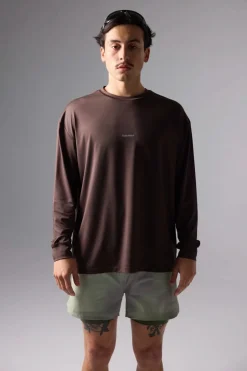 CAMISETA MANGA LARGA TRAIN SOLID BROWN