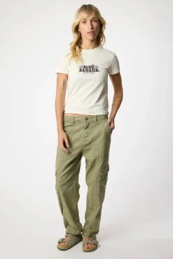 CAMISETA MUJER HARDY CREMA