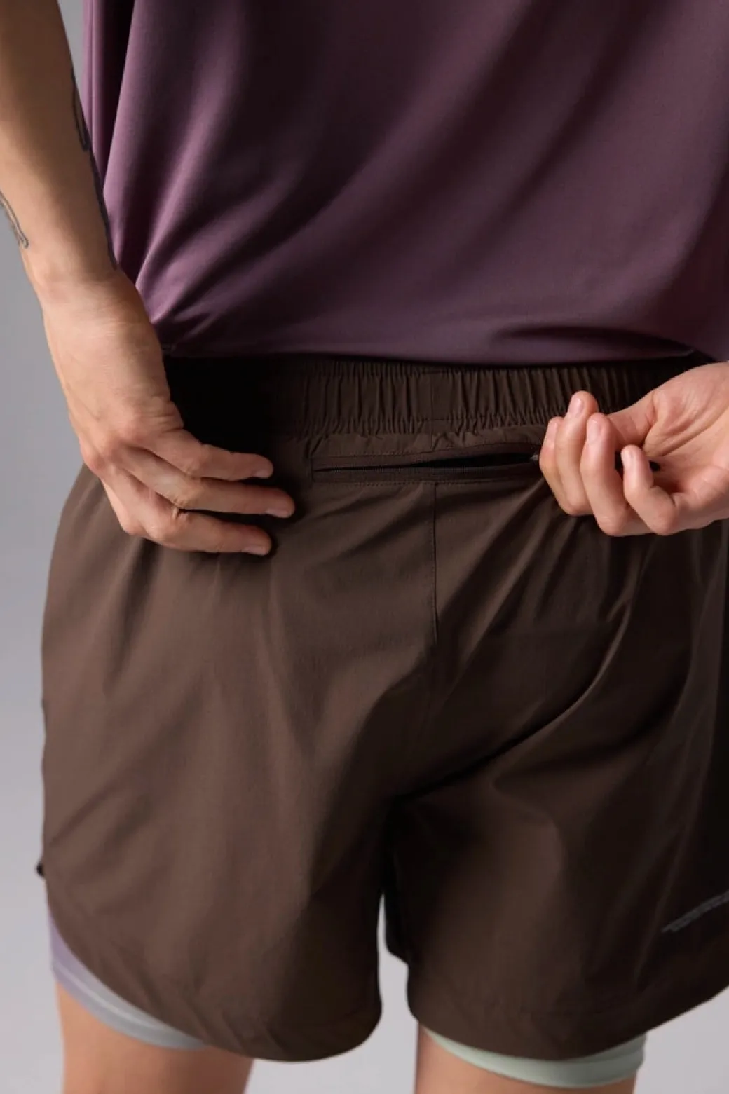 PANTALÓN CORTO TRAIL SOLID BROWN