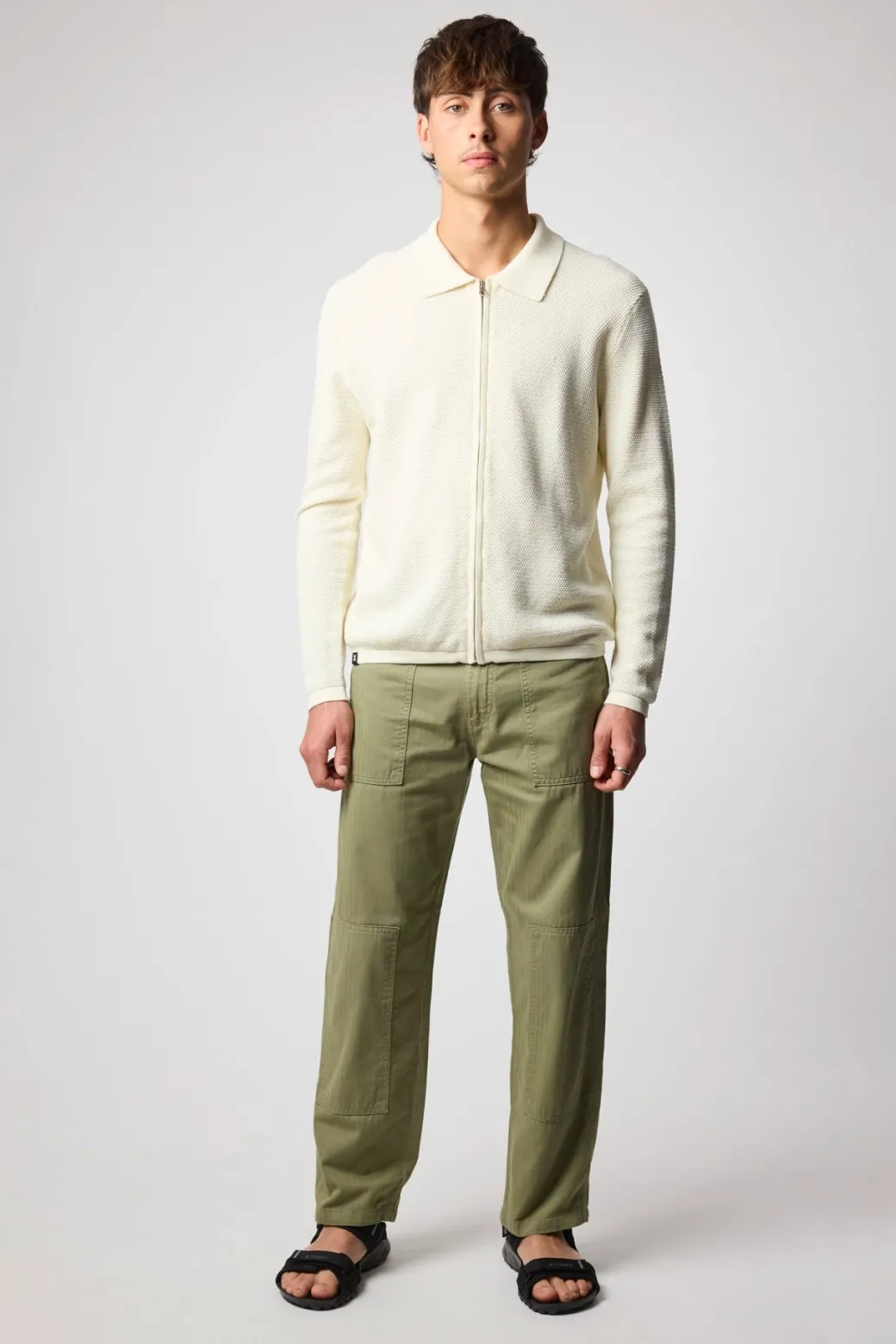 PANTALÓN STRAIGHT PATCHED IGUANA GREEN