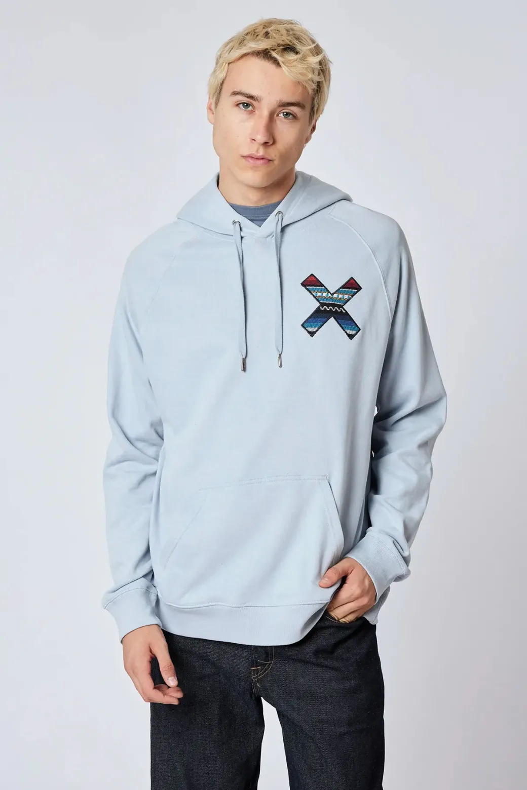 SUDADERA CON CAPUCHA CLASSIC ICE BLUE