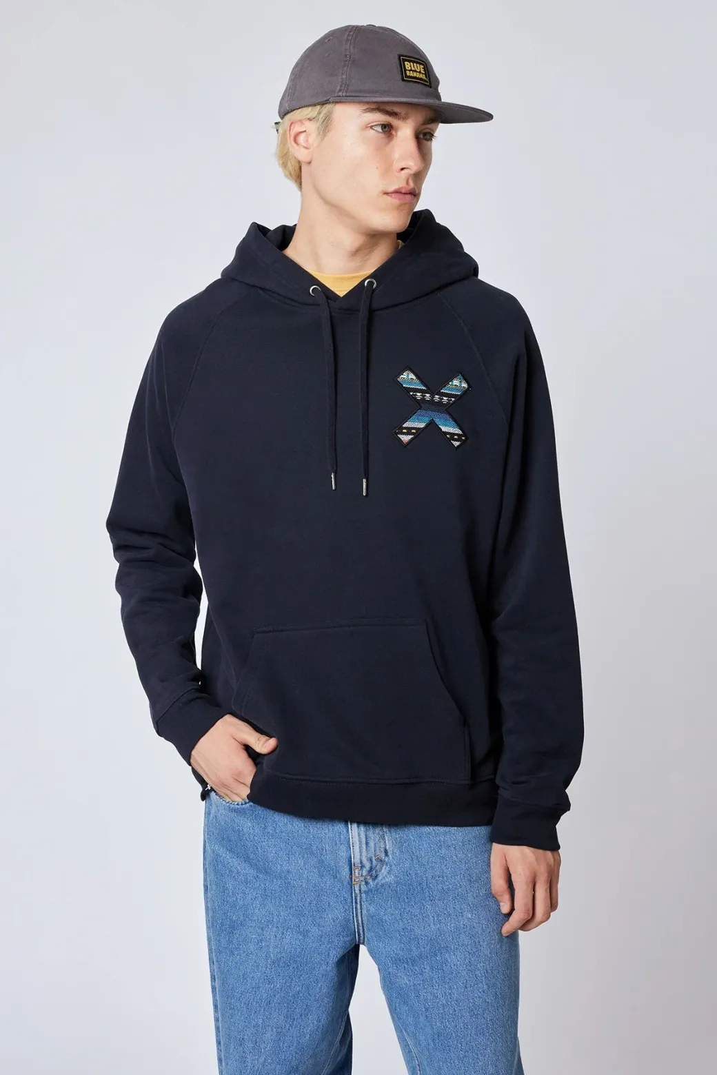 SUDADERA CON CAPUCHA CLASSIC AZUL MARINO