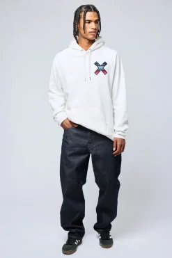 SUDADERA CON CAPUCHA CLASSIC BLANCO ROTO