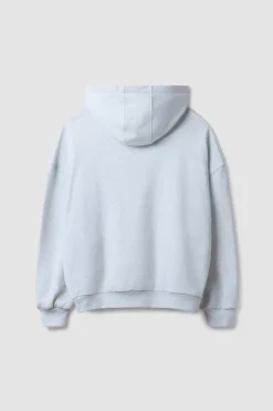 SUDADERA CON CAPUCHA CLEAN LIGHT GREY MELANGE