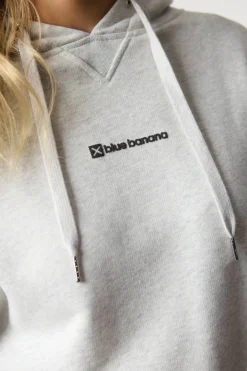 SUDADERA CON CAPUCHA CLEAN LIGHT GREY MELANGE