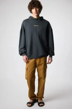 SUDADERA CON CAPUCHA CLEAN ANTRACITA