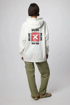 SUDADERA CON CAPUCHA FOAM BLANCO ROTO
