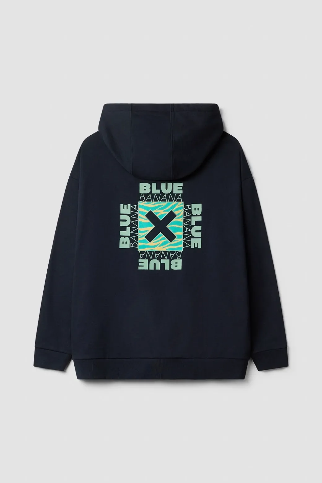 SUDADERA CON CAPUCHA FOAM AZUL MARINO