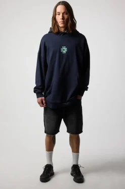 SUDADERA CON CAPUCHA FOAM AZUL MARINO