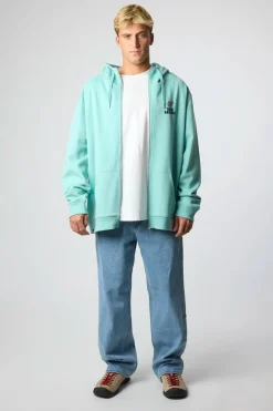 SUDADERA CON CAPUCHA FULL ZIP HARDY ACQUA