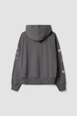 SUDADERA CON CAPUCHA FULL ZIP RANDOM ASH