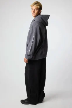 SUDADERA CON CAPUCHA FULL ZIP RANDOM ASH