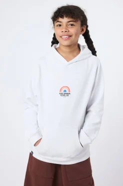 SUDADERA CON CAPUCHA KIDS RAINBOW BLANCA