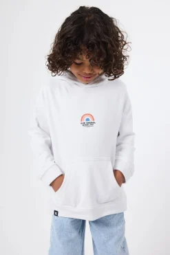 SUDADERA CON CAPUCHA KIDS RAINBOW BLANCA