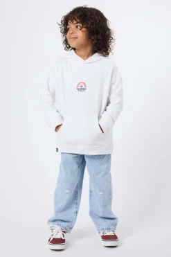 SUDADERA CON CAPUCHA KIDS RAINBOW BLANCA