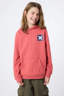 SUDADERA CON CAPUCHA KIDS NATURE ROJA