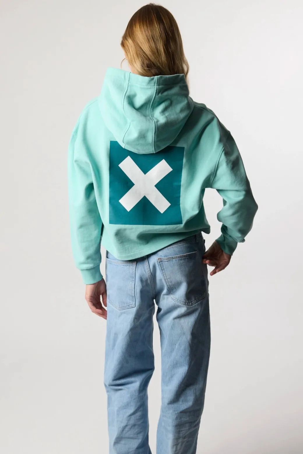 SUDADERA CON CAPUCHA MUJER NATURE ACQUA