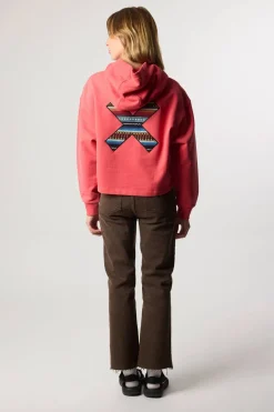 SUDADERA CON CAPUCHA MUJER CLASSIC ROJA