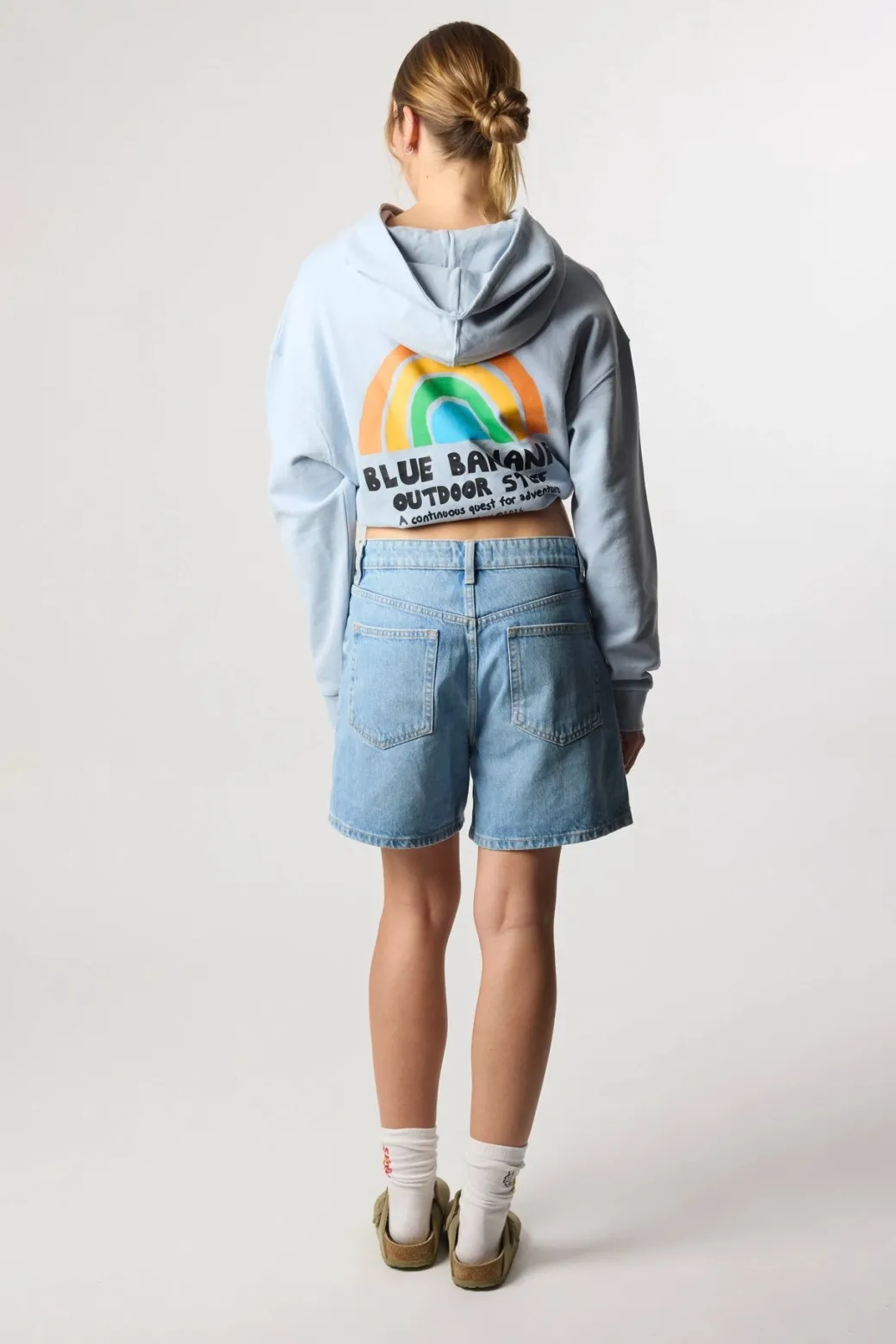 SUDADERA CON CAPUCHA MUJER RAINBOW ICE BLUE