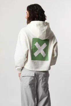 SUDADERA CON CAPUCHA MUJER NATURE BLANCO ROTO
