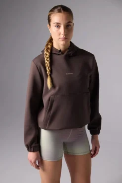 SUDADERA CON CAPUCHA NON-GRAVITY SOLID BROWN
