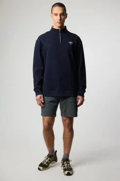 SUDADERA HALF ZIP BANK AZUL MARINO