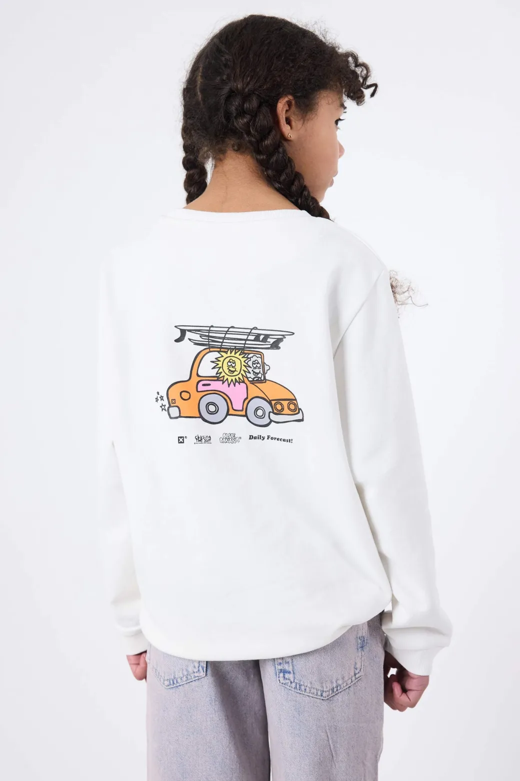 SUDADERA KIDS FORECAST BLANCO ROTO