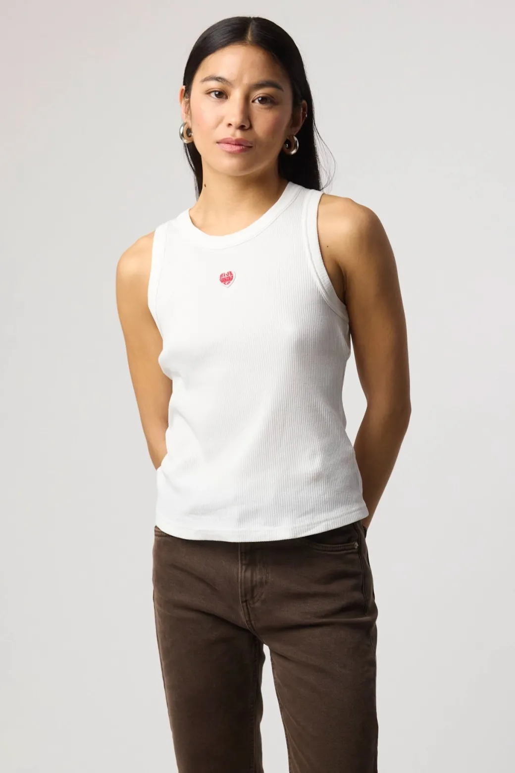 TOP TANK MUJER HEART BLANCO