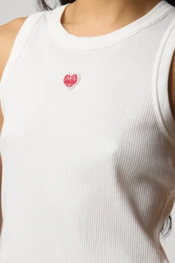 TOP TANK MUJER HEART BLANCO