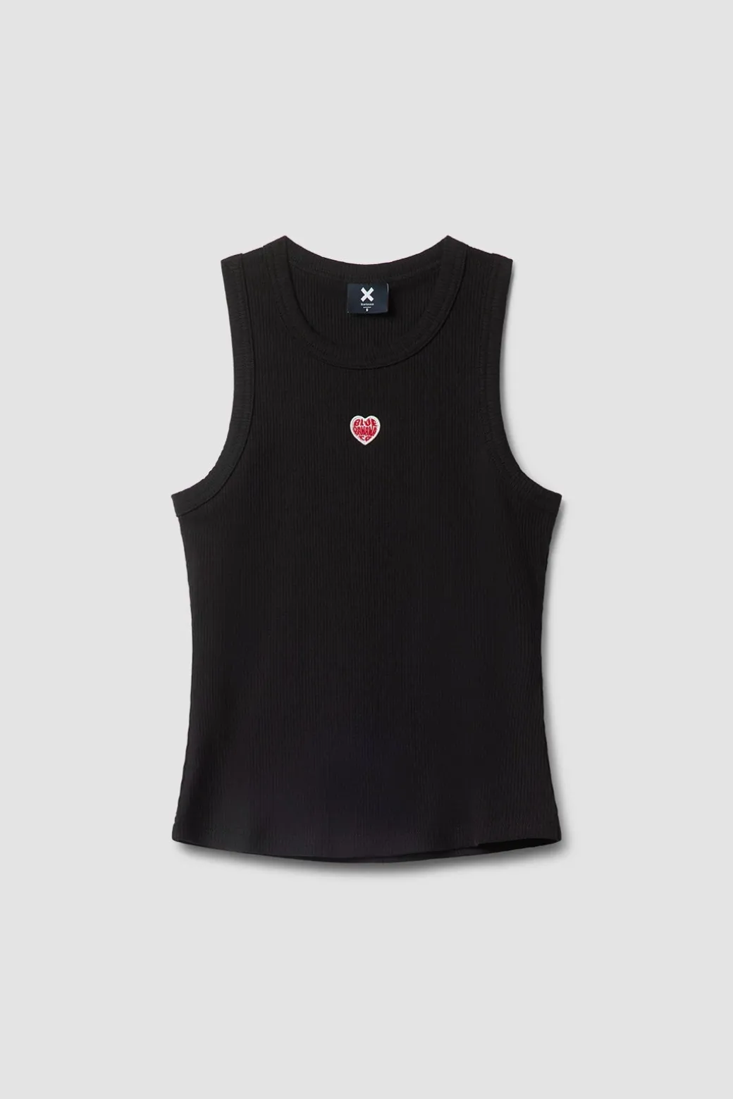 TOP TANK MUJER HEART NEGRO